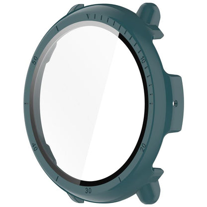 For Amazfit Active 2 A2437 Tempered Film Integrated PC Watch Protective Case(Pine Green) by bashfashion