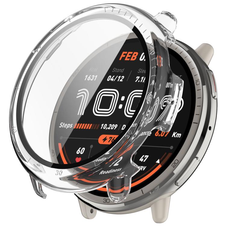 For Amazfit Active 2 A2437 Tempered Film Integrated PC Watch Protective Case(Transparent Color) by bashfashion