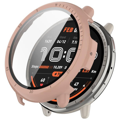 For Amazfit Active 2 A2437 Tempered Film Integrated PC Watch Protective Case(Cherry Pink) by bashfashion