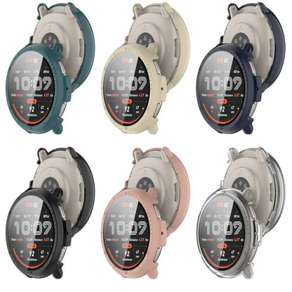 For Amazfit Active 2 A2437 Tempered Film Integrated PC Watch Protective Case(Ivory White) by bashfashion