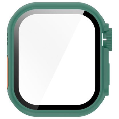 For Apple Watch Series 9 / 8 / 7 45mm Change to Ultra 49mm Tempered Film Integrated PC Button Watch Case(Green) by bashfashion