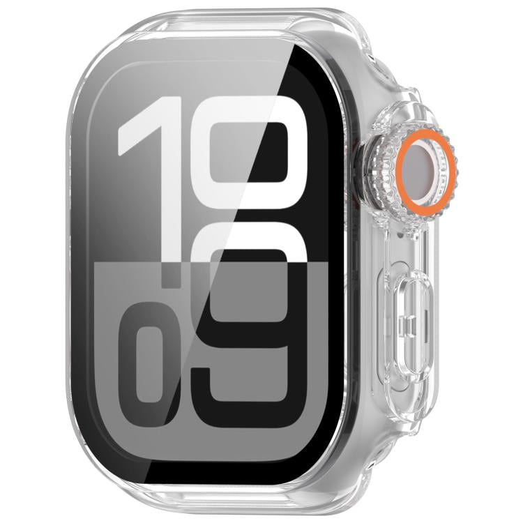 For Apple Watch Series 6 / 5 / 4 & SE 40mm Change to Ultra 49mm Tempered Film Integrated PC Button Watch Case(Transparent Color) by bashfashion