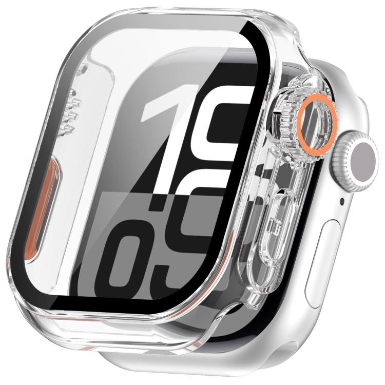 For Apple Watch Series 6 / 5 / 4 & SE 40mm Change to Ultra 49mm Tempered Film Integrated PC Button Watch Case(Transparent Color) by bashfashion