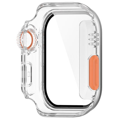 For Apple Watch Series 6 / 5 / 4 & SE 40mm Change to Ultra 49mm Tempered Film Integrated PC Button Watch Case(Transparent Color) by bashfashion