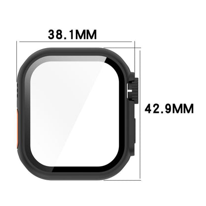 For Apple Watch Series 6 / 5 / 4 & SE 40mm Change to Ultra 49mm Tempered Film Integrated PC Button Watch Case(Transparent Color) by bashfashion