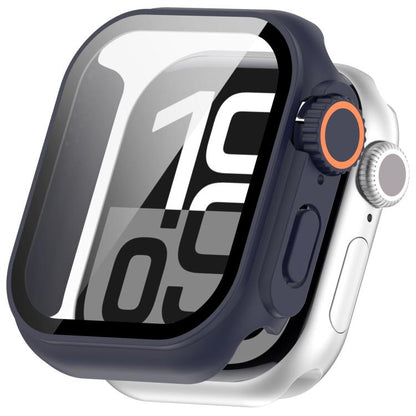 For Apple Watch Series 6 / 5 / 4 & SE 40mm Change to Ultra 49mm Tempered Film Integrated PC Button Watch Case(Midnight Blue) by bashfashion