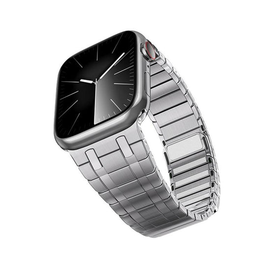 For Apple Watch 46mm / 49mm / 45mm / 44mm One Bead Magnetic Milan Stainless Steel Watch Band(Silver) by bashfashion