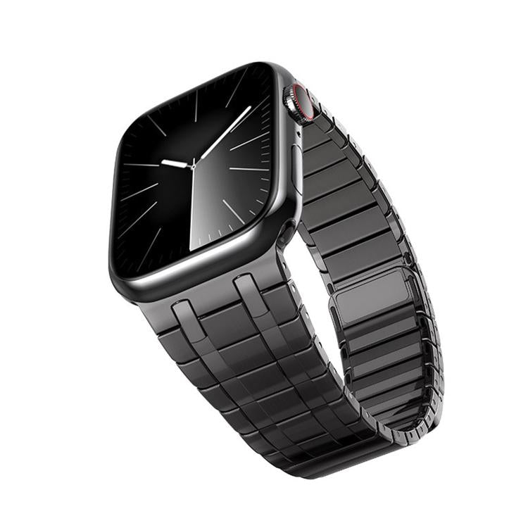 For Apple Watch 46mm / 49mm / 45mm / 44mm One Bead Magnetic Milan Stainless Steel Watch Band(Titanium Gray) by bashfashion