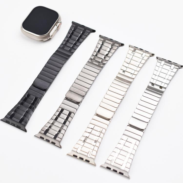 For Apple Watch 46mm / 49mm / 45mm / 44mm One Bead Magnetic Milan Stainless Steel Watch Band(Silver) by bashfashion