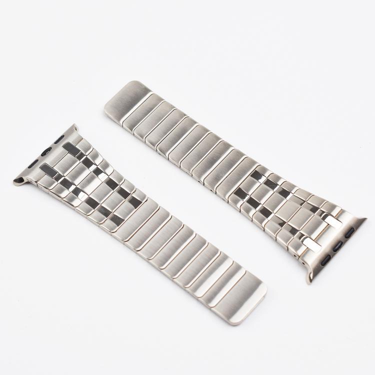 For Apple Watch 46mm / 49mm / 45mm / 44mm One Bead Magnetic Milan Stainless Steel Watch Band(Titanium Gray) by bashfashion