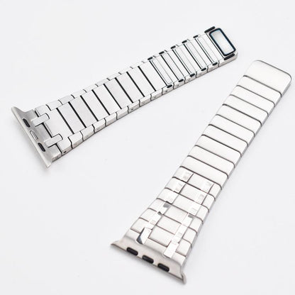 For Apple Watch 46mm / 49mm / 45mm / 44mm One Bead Magnetic Milan Stainless Steel Watch Band(Titanium Gold) by bashfashion