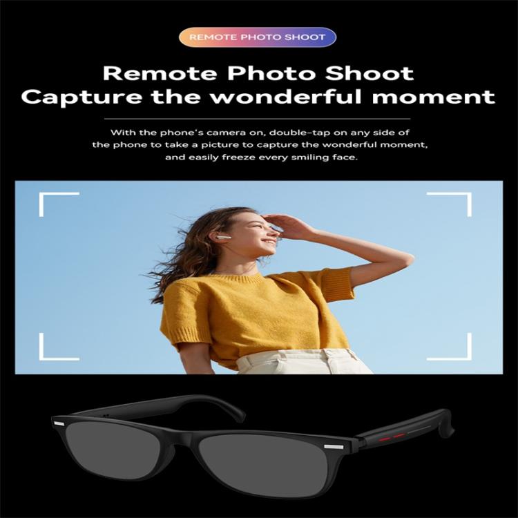 D13 Smart Glasses, Support Bluetooth Call / Bluetooth Music / Remote Control Photo(Black) by bashfashion