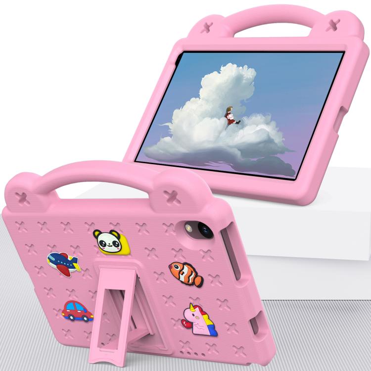 For Urao Jeazans OC101 / C107 Android 2024 Handle Kickstand Children EVA Shockproof Tablet Case(Pink) by bashfashion