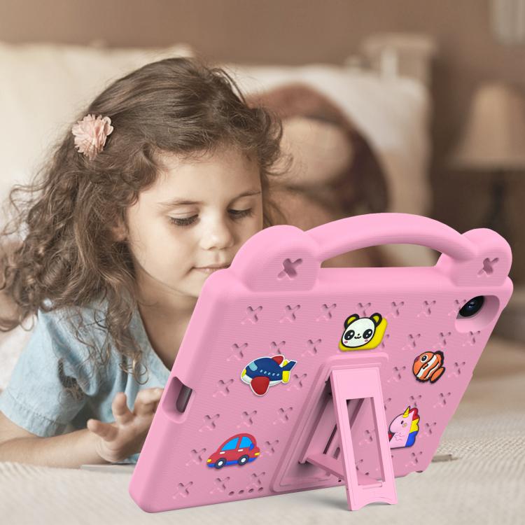 For Urao Jeazans OC101 / C107 Android 2024 Handle Kickstand Children EVA Shockproof Tablet Case(Pink) by bashfashion