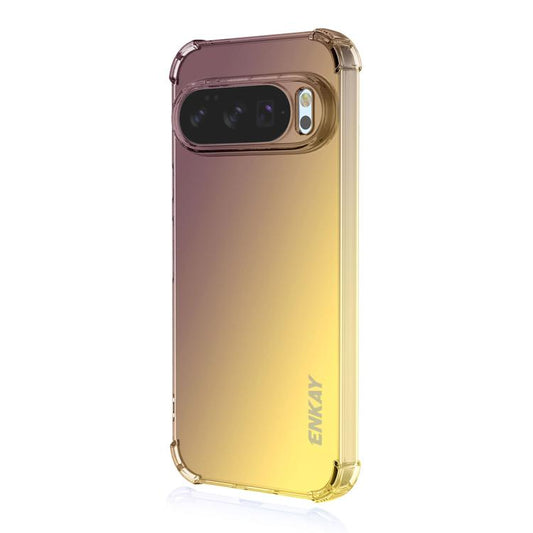 For Google Pixel 10 / 10 Pro ENKAY Hat-Prince Gradient Airbag TPU Phone Case(Purple Gold) by ENKAY