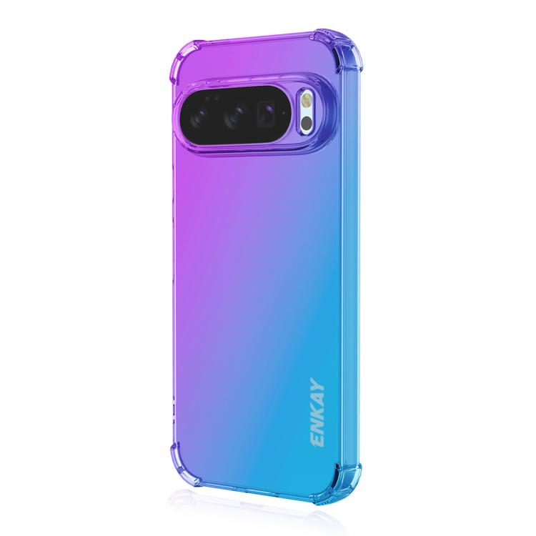 For Google Pixel 10 / 10 Pro ENKAY Hat-Prince Gradient Airbag TPU Phone Case(Purple Blue) by ENKAY