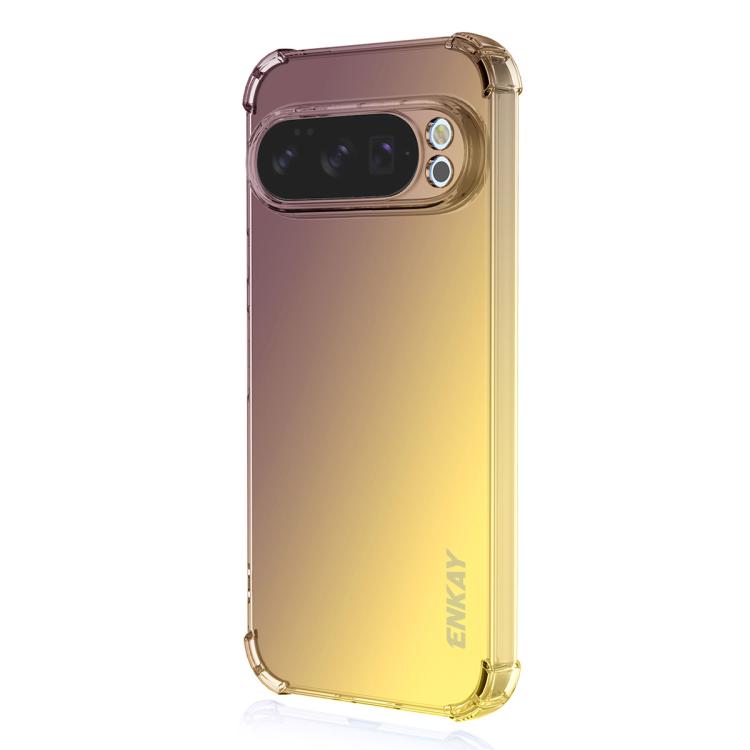For Google Pixel 10 Pro XL ENKAY Hat-Prince Gradient Airbag TPU Phone Case(Purple Gold) by ENKAY
