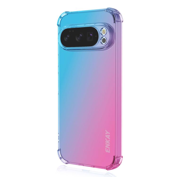 For Google Pixel 10 Pro XL ENKAY Hat-Prince Gradient Airbag TPU Phone Case(Blue Pink) by ENKAY