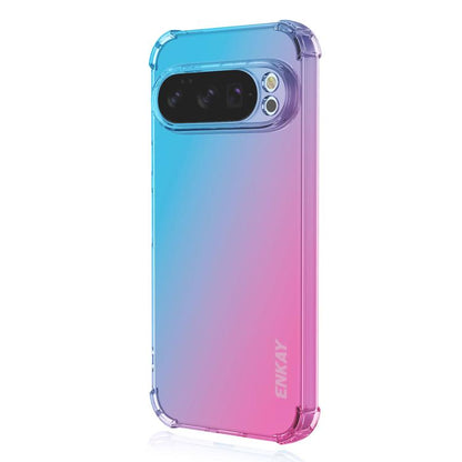 For Google Pixel 10 Pro XL ENKAY Hat-Prince Gradient Airbag TPU Phone Case(Blue Pink) by ENKAY