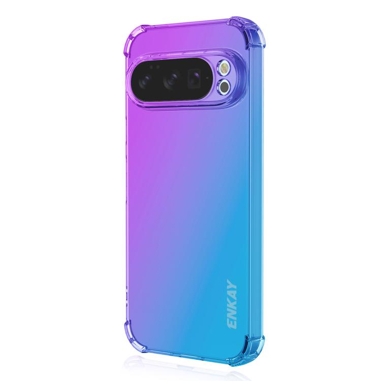 For Google Pixel 10 Pro XL ENKAY Hat-Prince Gradient Airbag TPU Phone Case(Purple Blue) by ENKAY
