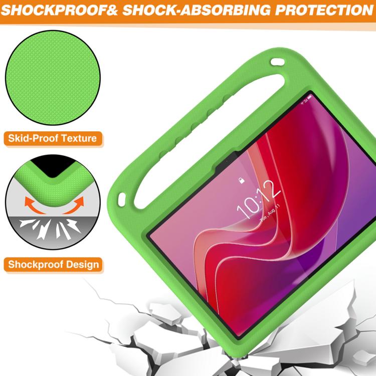 For Lenovo Tab TB-311 / WiFi 10.1 2025 Handle EVA Shockproof Tablet Case with Holder(Green) by bashfashion