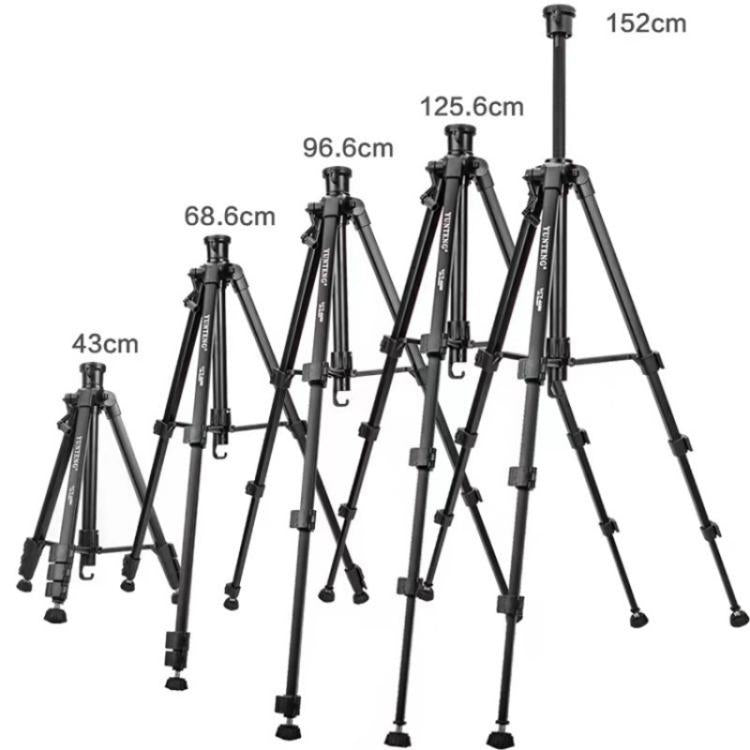YUNTENG VCT-6680 Travel Tripod Telescopic 152CM Camera Mount Phone Tripod by YUNTENG