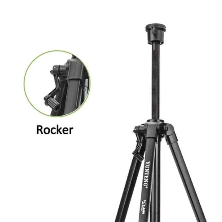 YUNTENG VCT-6680 Travel Tripod Telescopic 152CM Camera Mount Phone Tripod by YUNTENG