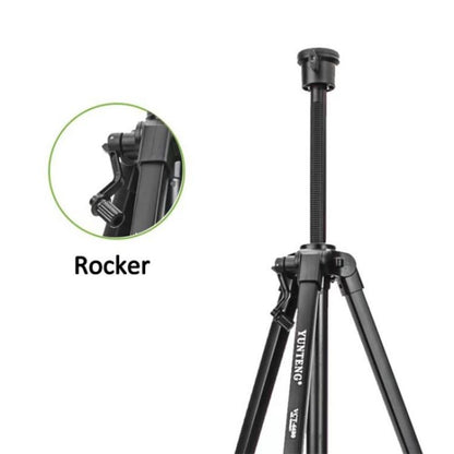 YUNTENG VCT-6680 Travel Tripod Telescopic 152CM Camera Mount Phone Tripod by YUNTENG