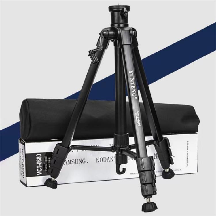 YUNTENG VCT-6680 Travel Tripod Telescopic 152CM Camera Mount Phone Tripod by YUNTENG