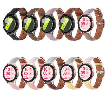 20mm Litchi Texture Square Buckle Genuine Leather Watch Band(Black) by bashfashion