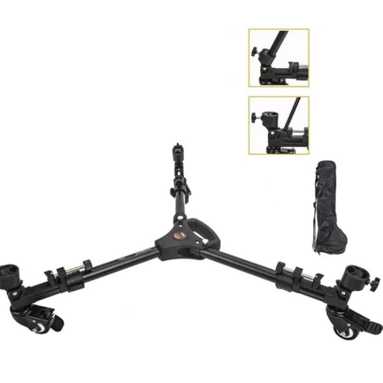 YUNTENG 900L DV Camera Photography Tripod Base Stand Universal Folding 3 Wheels Pulley by YUNTENG