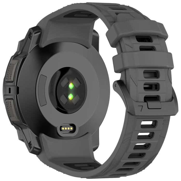 For Garmin Instinct 3 AMOLED / Solar 50mm Two Color Sports Silicone Watch Band(Gray+Black) by bashfashion