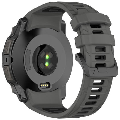 For Garmin Instinct 3 AMOLED / Solar 50mm Two Color Sports Silicone Watch Band(Gray+Black) by bashfashion