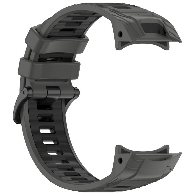 For Garmin Instinct 3 AMOLED / Solar 50mm Two Color Sports Silicone Watch Band(Gray+Black) by bashfashion