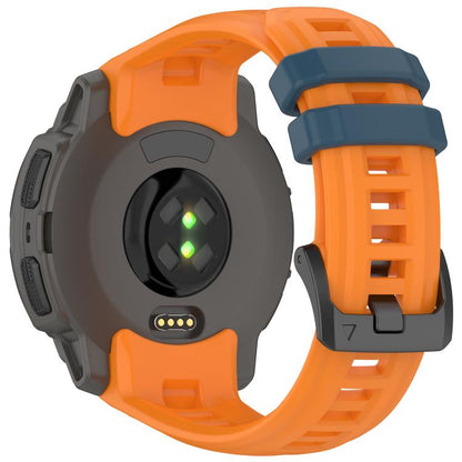 For Garmin Instinct E 45mm Breathable Silicone Watch Band Wristband(Orange+Blue) by bashfashion