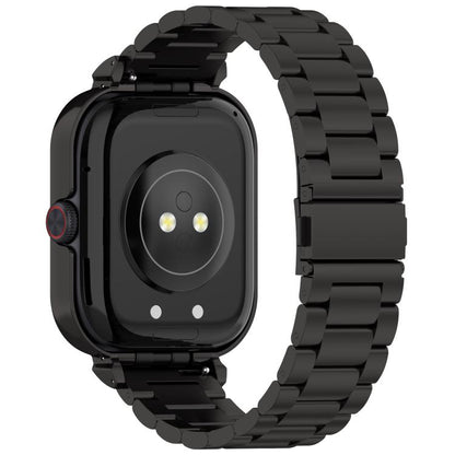 For vivo Watch GT Watch Frame Integrated Three Beads Stainless Steel Watch Band(Black) by bashfashion