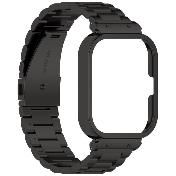 For vivo Watch GT Watch Frame Integrated Three Beads Stainless Steel Watch Band(Black) by bashfashion