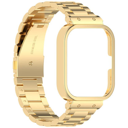 For vivo Watch GT Watch Frame Integrated Three Beads Stainless Steel Watch Band(Gold) by bashfashion