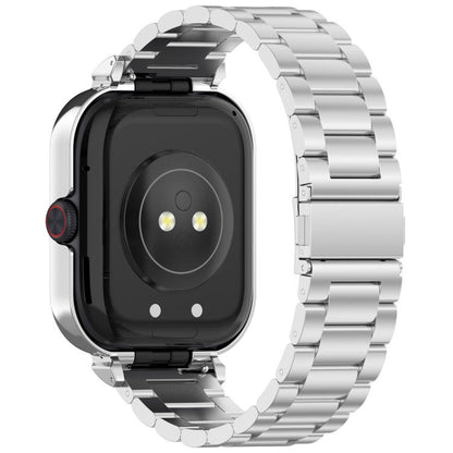 For vivo Watch GT Watch Frame Integrated Three Beads Stainless Steel Watch Band(Silver) by bashfashion