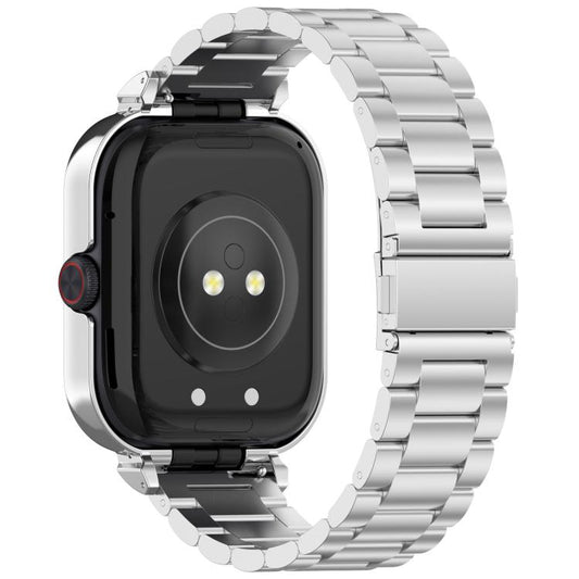 For vivo Watch GT Watch Frame Integrated Three Beads Stainless Steel Watch Band(Silver) by bashfashion