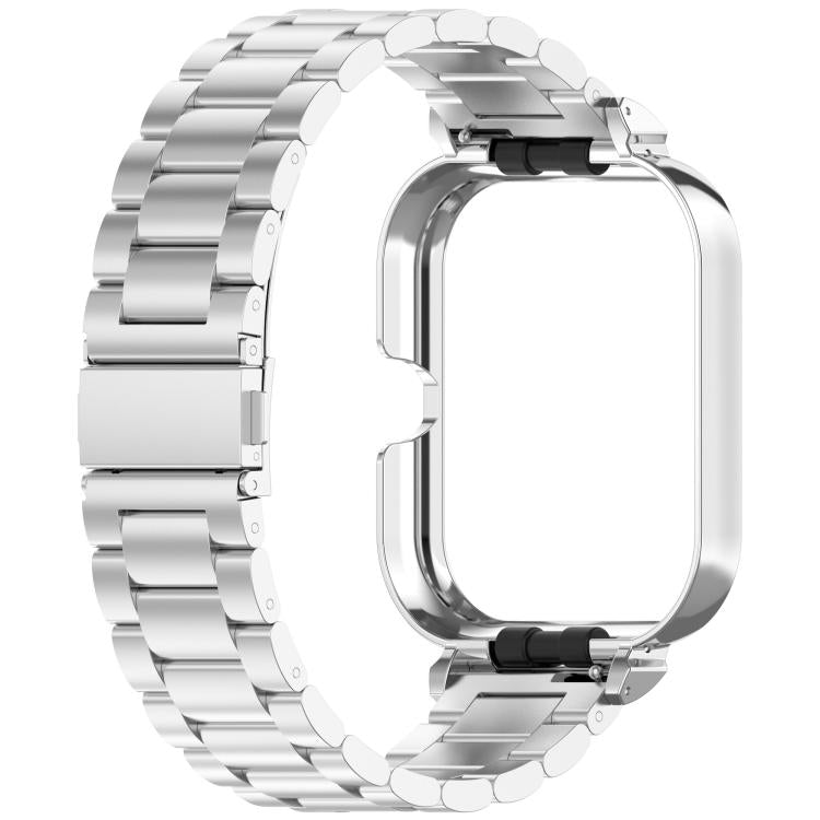 For vivo Watch GT Watch Frame Integrated Three Beads Stainless Steel Watch Band(Silver) by bashfashion