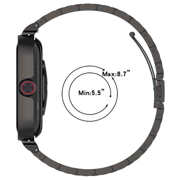 For vivo Watch GT Watch Frame Integrated Three Beads Stainless Steel Watch Band(Silver) by bashfashion