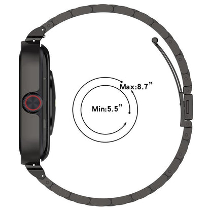 For vivo iQOO Watch GT Watch Frame Integrated Three Beads Stainless Steel Watch Band(Silver) by bashfashion