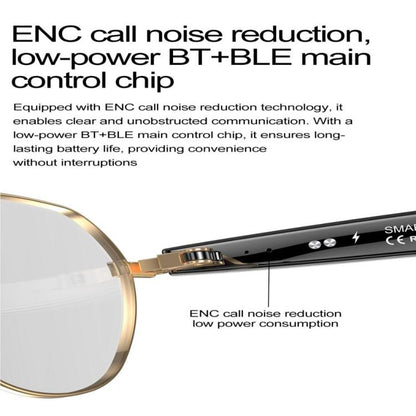 W100B Smart Glasses, Support AI Conversation / AI Intelligent Translation / Bluetooth Call(White) by bashfashion