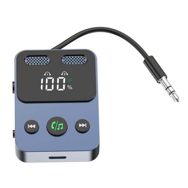 BR17 Bass Boost 2 In 1 Digital Display Bluetooth-Compatible Receiver Transmitter Audio Adapter by bashfashion