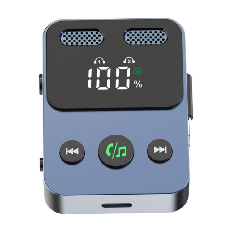 BR17 Bass Boost 2 In 1 Digital Display Bluetooth-Compatible Receiver Transmitter Audio Adapter by bashfashion