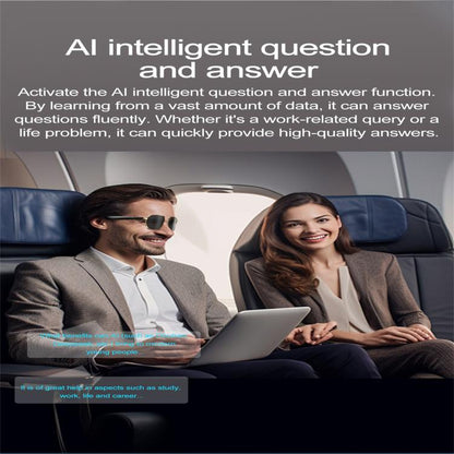 W100C Smart Glasses, Support AI Conversation / AI Intelligent Translation / Bluetooth Call(Black) by bashfashion