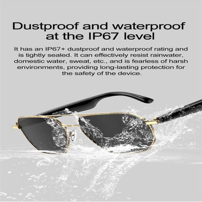 W100C Smart Glasses, Support AI Conversation / AI Intelligent Translation / Bluetooth Call(Black) by bashfashion