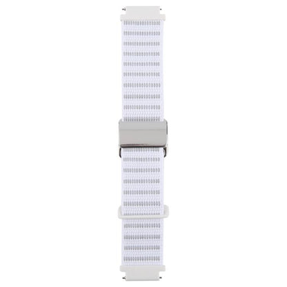 For Google Pixel Watch 1 / 2 / 3 41mm Magnetic Buckle Reflective Nylon Watch Band(White) by bashfashion