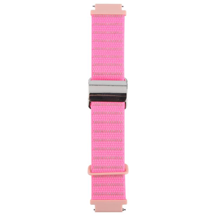 For Google Pixel Watch 1 / 2 / 3 41mm Magnetic Buckle Reflective Nylon Watch Band(Pink) by bashfashion